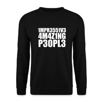 impressive - Unisex Sweatshirt - black - Front - Alina (178cm) & Michal (187cm)