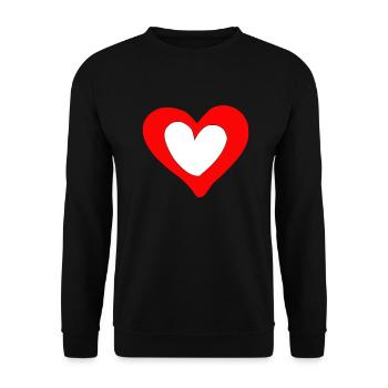 Symbole de coeur Amour Mignons Cœurs Rose Dessin Vecteur - Sweat-shirt Unisexe - noir - Devant - Alina (178cm) & Michal (187cm)
