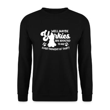 Yorkshire Terrier Yorkie Dog Cadeau - Sweat-shirt Unisexe - noir - Devant - Alina (178cm) & Michal (187cm)