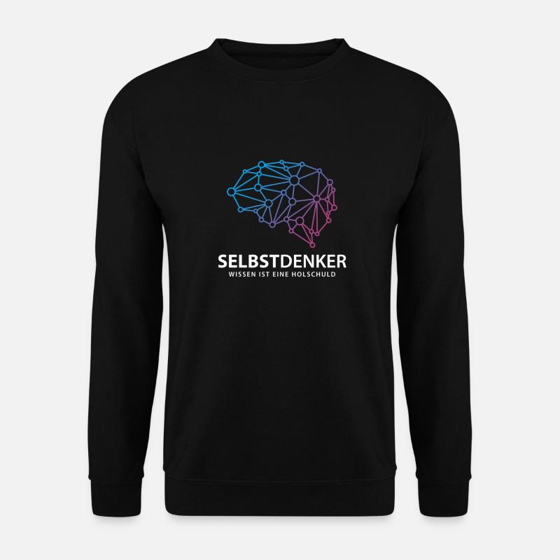 SELBSTDENKER - WISSEN IST EINE HOLSCHULD - Unisex Pullover - Schwarz
