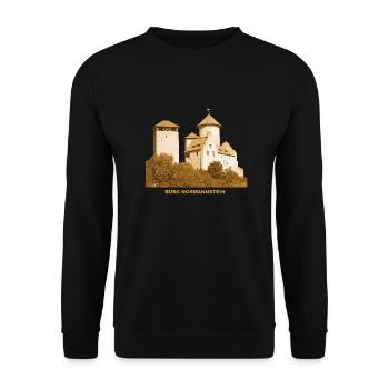 Normannstein Burg Treffurt Thüringen Werra - Unisex Pullover - Schwarz - Vorne - Alina (178cm) & Michal (187cm)