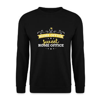 Home office sweet Home office Job Work Humor - Unisex Sweatshirt - black - Front - Alina (178cm) & Michal (187cm)