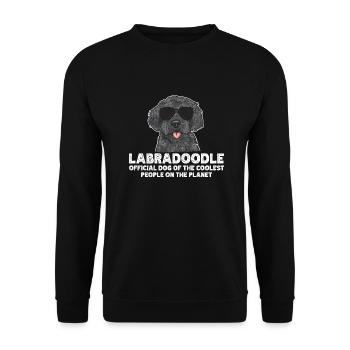 Labradoodle Dog - Unisex Sweatshirt - black - Front - Alina (178cm) & Michal (187cm)
