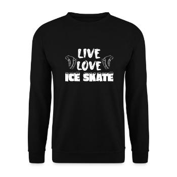 Live Love Patinage sur glace Patinage artistique - Sweat-shirt Unisexe - noir - Devant - Alina (178cm) & Michal (187cm)