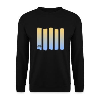 bike bunt - Unisex Pullover - Schwarz - Vorne - Alina (178cm) & Michal (187cm)