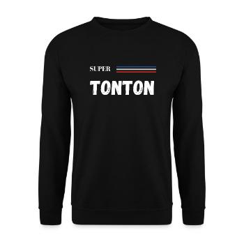 super tonton - t-shirt assorti - Sweat-shirt Unisexe - noir - Devant - Alina (178cm) & Michal (187cm)