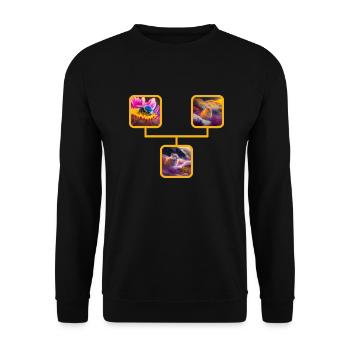 Collage d’animaux - Sweat-shirt Unisexe - noir - Devant - Alina (178cm) & Michal (187cm)