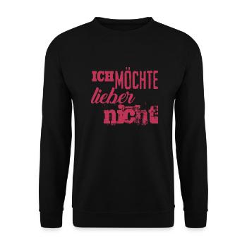 Bartleby der Schreiber - Ich möchte lieber nicht - Unisex Pullover - Schwarz - Vorne - Alina (178cm) & Michal (187cm)