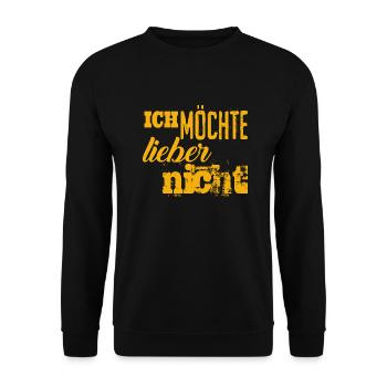 Bartleby der Schreiber - Ich möchte lieber nicht - Unisex Pullover - Schwarz - Vorne - Alina (178cm) & Michal (187cm)