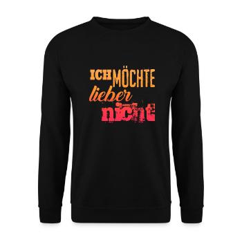 Bartleby der Schreiber - Ich möchte lieber nicht - Unisex Pullover - Schwarz - Vorne - Alina (178cm) & Michal (187cm)