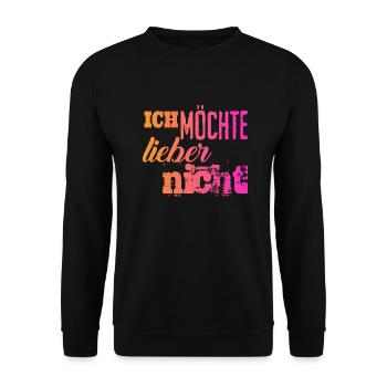Bartleby der Schreiber - Ich möchte lieber nicht - Unisex Pullover - Schwarz - Vorne - Alina (178cm) & Michal (187cm)
