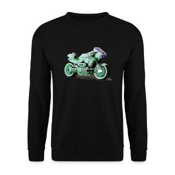 Vélo du futur pour les motards et les motards - Sweat-shirt Unisexe - noir - Devant - Alina (178cm) & Michal (187cm)