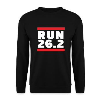 Run 26 2 - Unisex Sweatshirt - black - Front - Alina (178cm) & Michal (187cm)