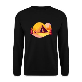 Camping Caravane Camp Tentes Cadeaux Camping-car - Sweat-shirt Unisexe - noir - Devant - Alina (178cm) & Michal (187cm)