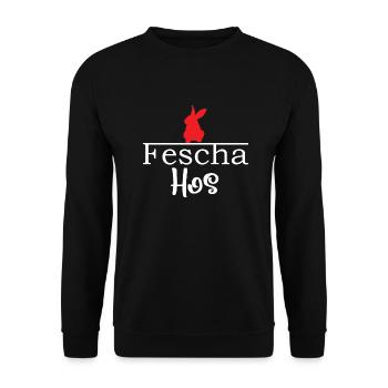Lustiger Spruch Witzig Humor Geschenkidee - Unisex Pullover - Schwarz - Vorne - Alina (178cm) & Michal (187cm)