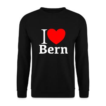 j’aime Berne - Sweat-shirt Unisexe - noir - Devant - Alina (178cm) & Michal (187cm)