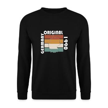 Deutschland Original - Unisex Pullover - Schwarz - Vorne - Alina (178cm) & Michal (187cm)
