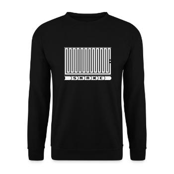 Snake - Retro Game - Unisex Pullover - Schwarz - Vorne - Alina (178cm) & Michal (187cm)