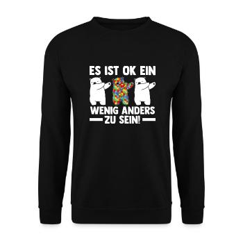 Autismus Autist Autisten - Unisex Pullover - Schwarz - Vorne - Alina (178cm) & Michal (187cm)
