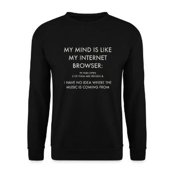 MON - Sweat-shirt Unisexe - noir - Devant - Alina (178cm) & Michal (187cm)