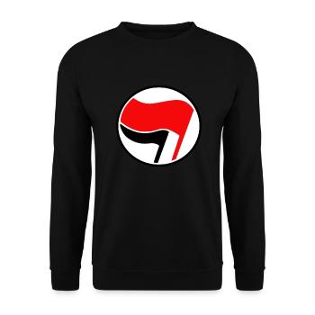 Logo des drapeaux Antifa - Sweat-shirt Unisexe - noir - Devant - Alina (178cm) & Michal (187cm)