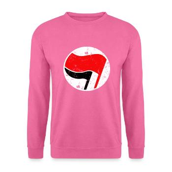 Antifa-Logo einfacher Grunge - Unisex Pullover - Pink - Vorne