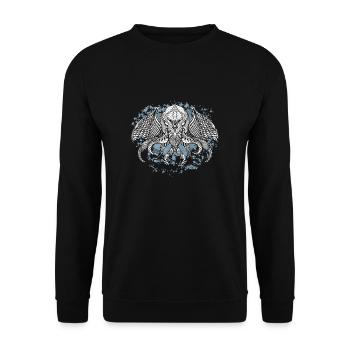 Cthulhu encre - Sweat-shirt Unisexe - noir - Devant - Alina (178cm) & Michal (187cm)