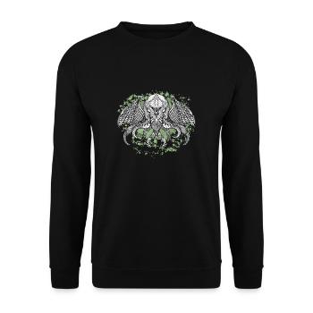 Cthulhu encre II - Sweat-shirt Unisexe - noir - Devant - Alina (178cm) & Michal (187cm)