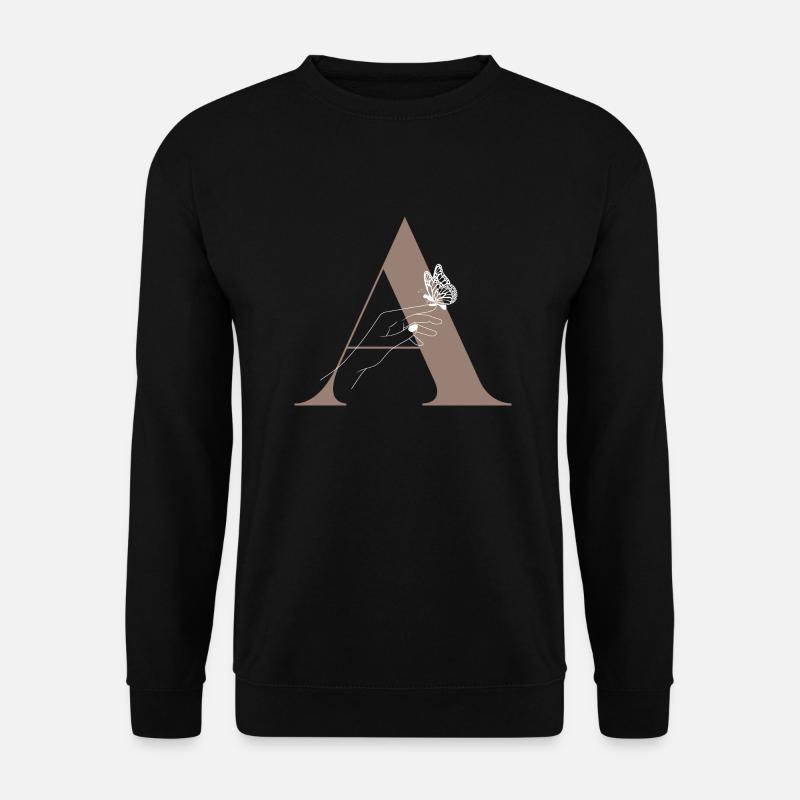 Magischer Schmetterlingsbuchstabe - Unisex Pullover - Schwarz