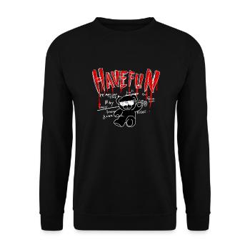 Amusez-vous un - Sweat-shirt Unisexe - noir - Devant - Alina (178cm) & Michal (187cm)