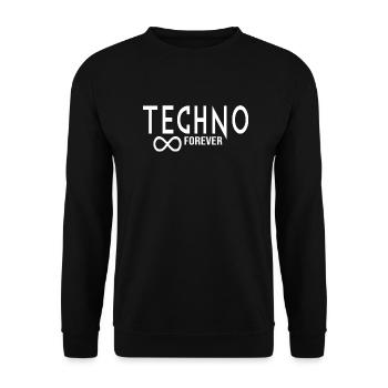 Citation de musique techno pour toujours - Sweat-shirt Unisexe - noir - Devant - Alina (178cm) & Michal (187cm)