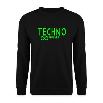 Techno pour toujours infini - Sweat-shirt Unisexe - noir - Devant - Alina (178cm) & Michal (187cm)