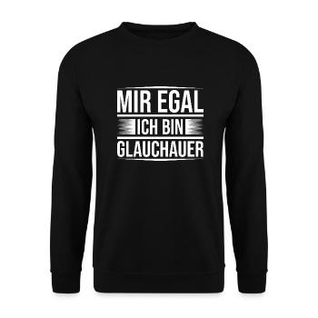 Mir egal Glauchau - Unisex Pullover - Schwarz - Vorne - Alina (178cm) & Michal (187cm)