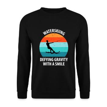 Water skis, water skis, water skiers - Unisex Sweatshirt - black - Front - Alina (178cm) & Michal (187cm)