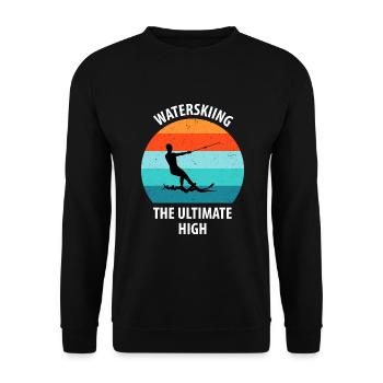 Water skis, water skis, water skiers - Unisex Sweatshirt - black - Front - Alina (178cm) & Michal (187cm)