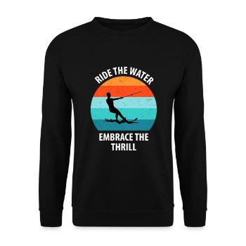 Water skis, water skis, water skiers - Unisex Sweatshirt - black - Front - Alina (178cm) & Michal (187cm)