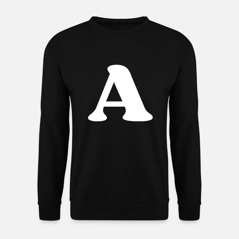 Letter a - Unisex Sweatshirt - black