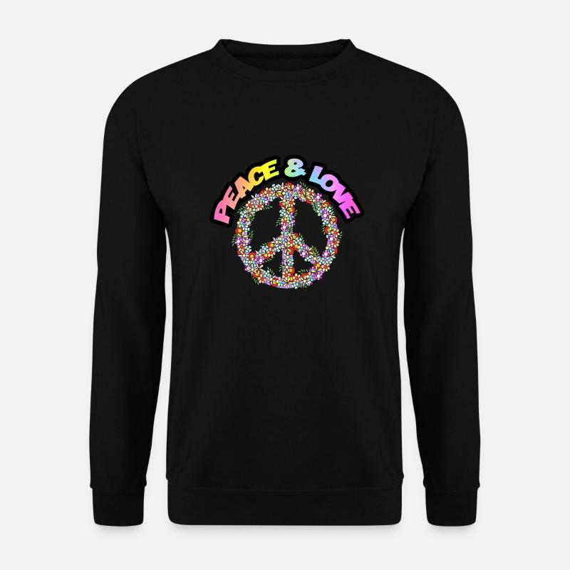 FRIEDEN UND LIEBE - Unisex Pullover - Schwarz