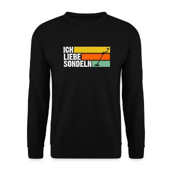 Sondeln Sondel Sondengänger Sondler - Unisex Pullover - Schwarz - Vorne - Alina (178cm) & Michal (187cm)