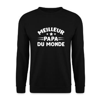 Meilleur Papa du Monde - Sweat-shirt Unisexe - noir - Devant - Alina (178cm) & Michal (187cm)