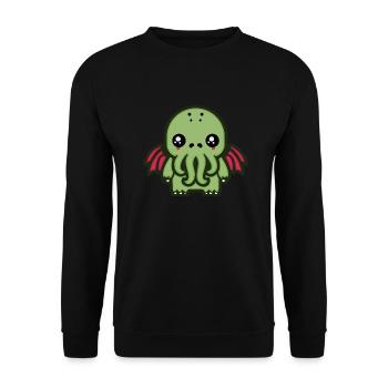 Cute Cthulhu - Unisex Sweatshirt - black - Front - Alina (178cm) & Michal (187cm)
