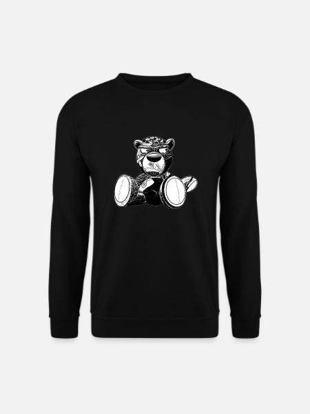 Creepy Teddy Black&White - Unisex Pullover - Schwarz