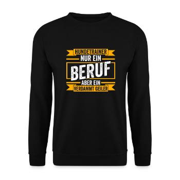 Hundetraining Hund Hundeschule Hundetrainer - Unisex Pullover - Schwarz - Vorne - Alina (178cm) & Michal (187cm)
