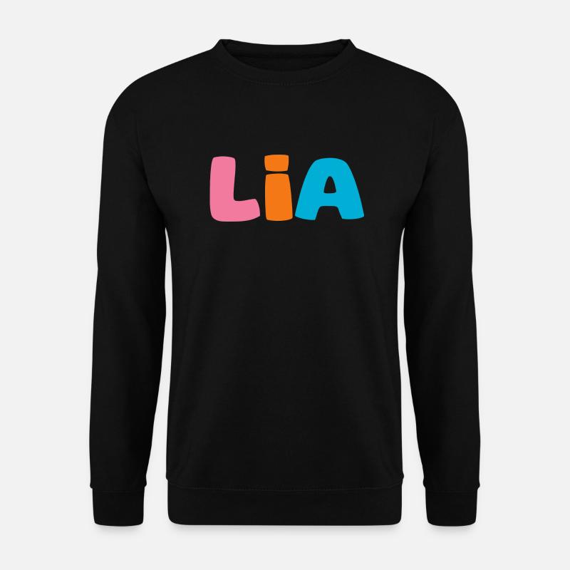 Name - Lia - Unisex Pullover - Schwarz