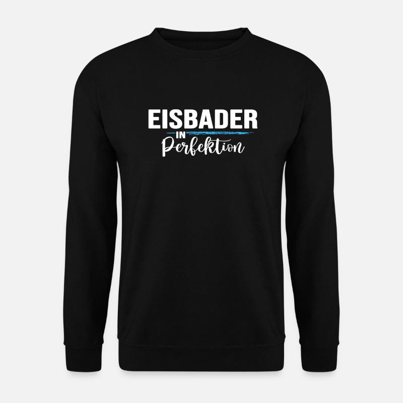 Eisbaden Eisbader im Eisbad Winterbaden - Unisex Pullover - Schwarz