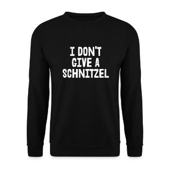 Ich gebe kein Schnitzel | Bayerisch - Unisex Pullover - Schwarz - Vorne - Alina (178cm) & Michal (187cm)