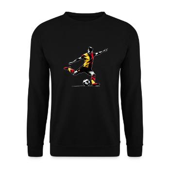 Fussball Belgien - Unisex Pullover - Schwarz - Vorne - Alina (178cm) & Michal (187cm)