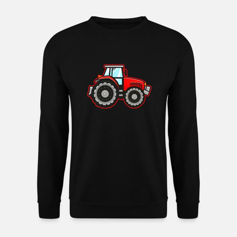 Bauers Roter Traktor - Unisex Pullover - Schwarz