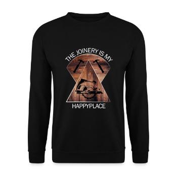 Charpentier, charpentier, charpentier, charpentier, artisan, bois - Sweat-shirt Unisexe - noir - Devant - Alina (178cm) & Michal (187cm)