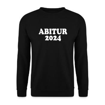 Abitur 2024 - Unisex Pullover - Schwarz - Vorne - Alina (178cm) & Michal (187cm)
